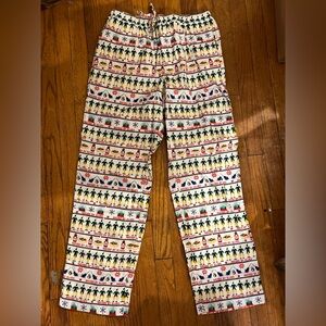 Elf Festive Patterned Pajama Pants Size: 10